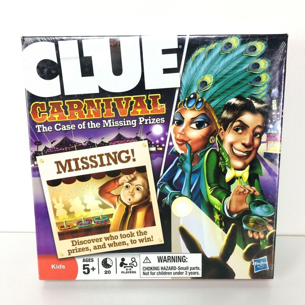 Carnival The Case of the Missing Prizes CLUE Hasbro Board Game